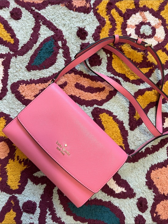 kate spade Handbags - kate spade Pink Leather Crossbody Bag with Gold Logo